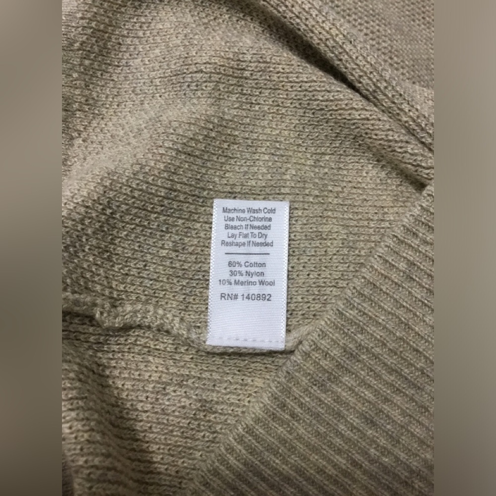 Marine Layer Mens Knit Beige Cotton Blend Crew Neck Sweater Size XXL - M400 - Picture 9 of 9